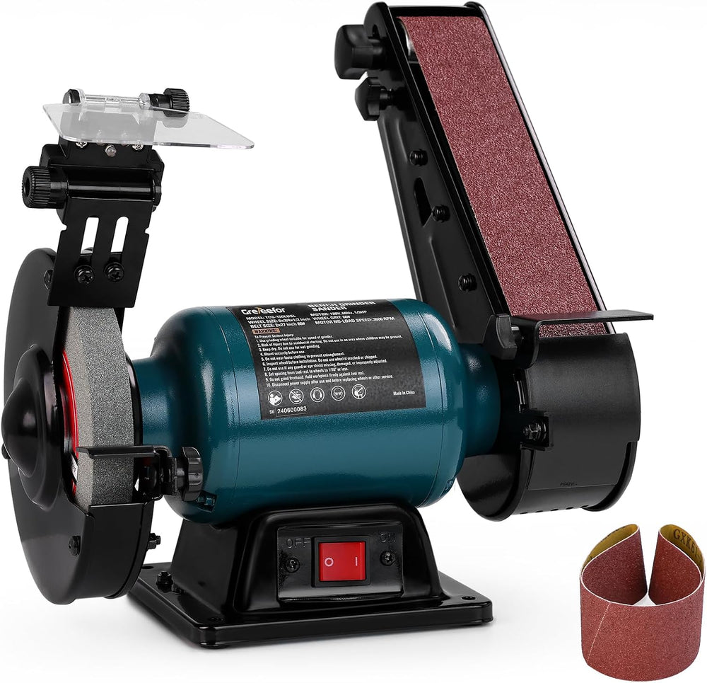 Compact Grinder Sander Combo, 6-Inch Grinding Wheel and 2" x 27" Sa...
