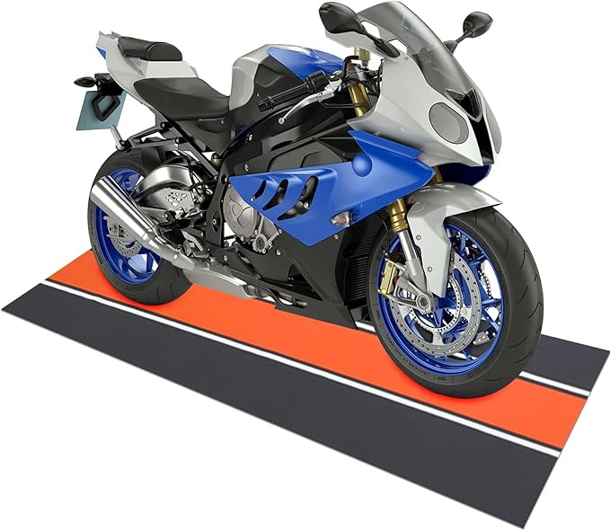 78 x 31 Inch Motorcycle Mat Garage Floor Rug Washable Parking Mats