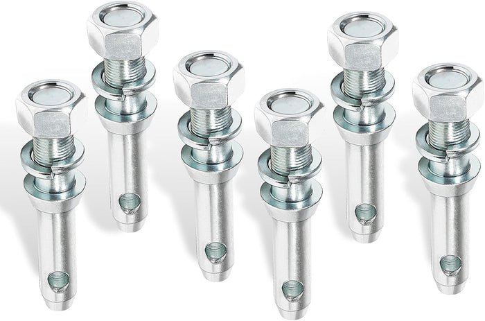 6-Pack S07020800 Cat 1 Draw Pin Hitch Accessories for Tractors, 5-1/2-Inch - Universal Forged Draw Pins with Rust-Resistant Coating, Ideal for Compact & Small Tractors