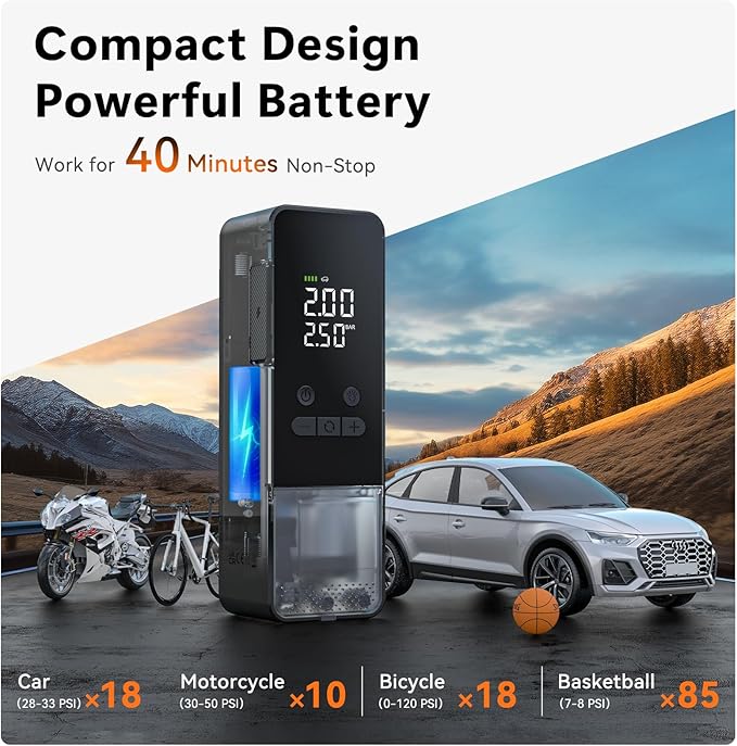 CYCPLUS Tire Inflator Portable Air Compressor