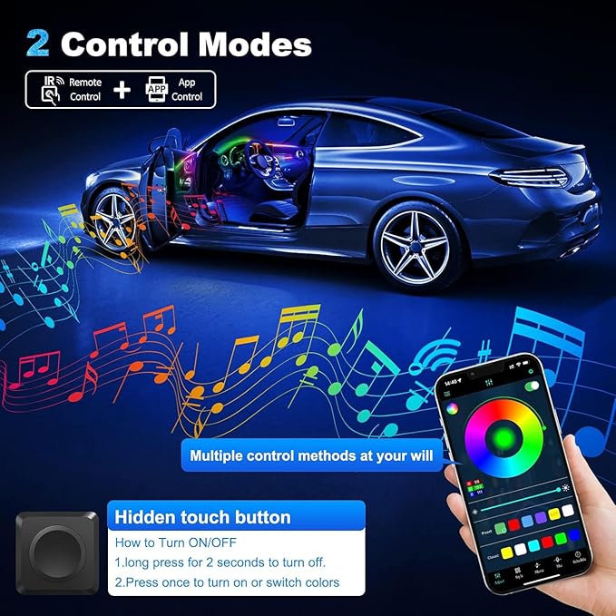 Dreamcolor Acrylic Interior Car LED Strip Light