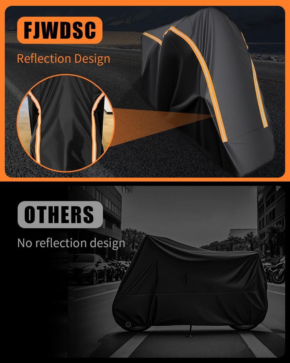 Full Enclosed Motorcycle Cover Waterproof Outdoor Fit Length up to 118"