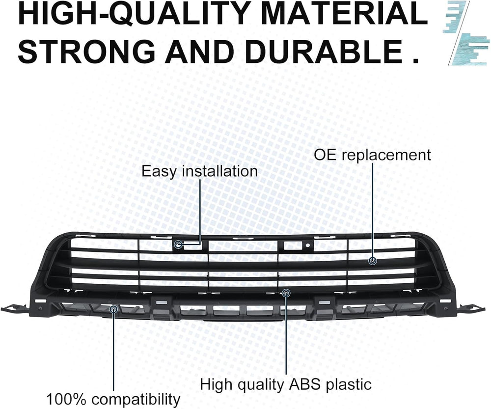 BXZ Front Bumper Grille Grill Upper Lower With Chrome Trim For Honda Civic Se...