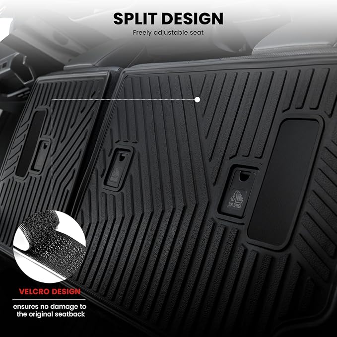 LASFIT Trunk Mat&Backrest Mat for Toyota 4Runner 2025, All Weather TPE Cu...