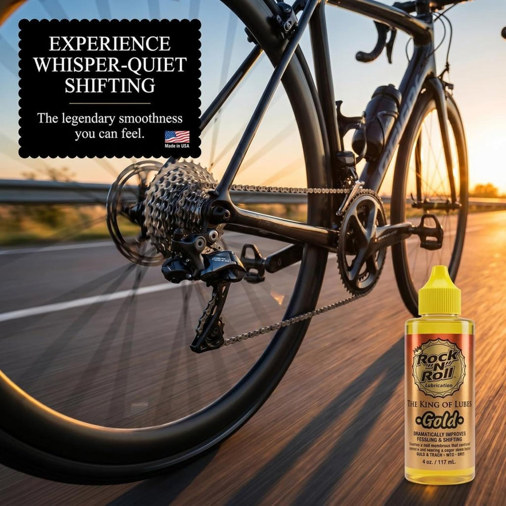 Rock N Roll Bike Lubricant, Gold Bike Chain Lube 4oz, Pack of 12