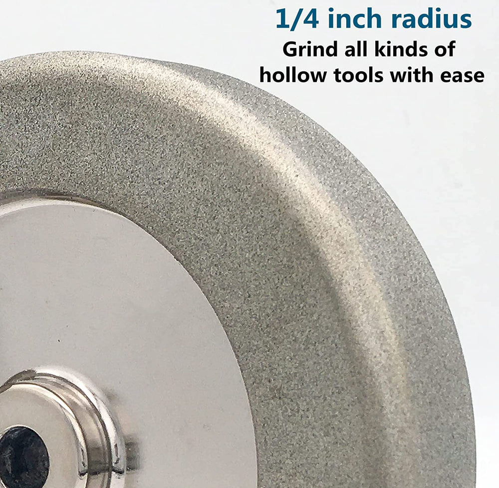 6 inch 4 in 1 CBN Grinding Wheel,180 Grit,1.25" Wide,1/2" Bore