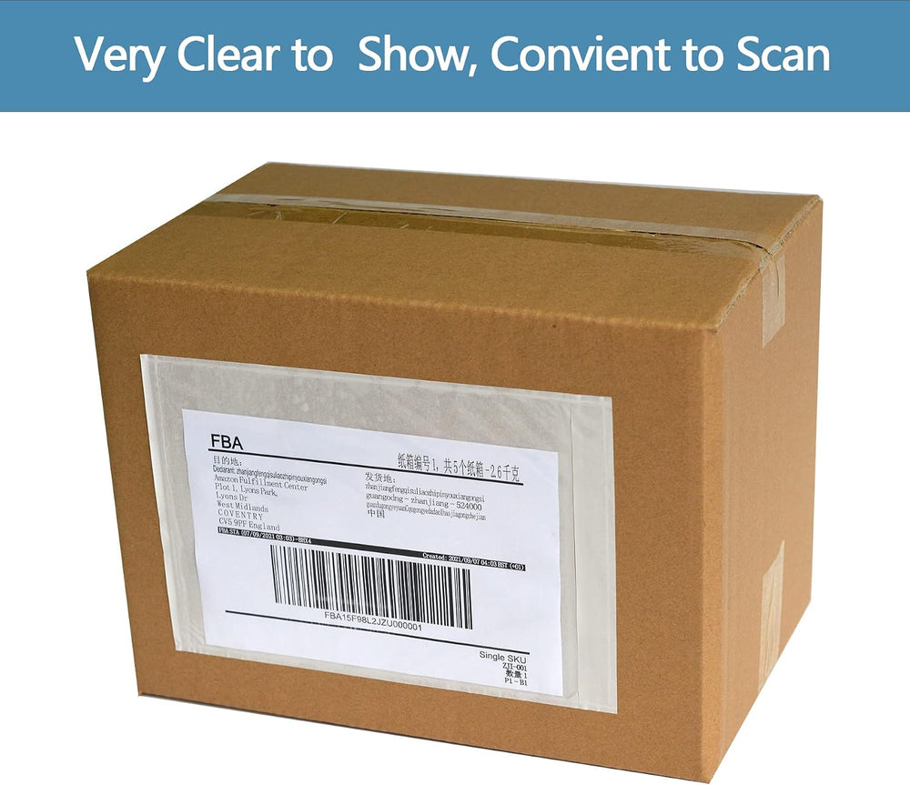 1000 PCS 7"x 10" Clear Self-Adhesive Packing List Envelopes - Plast...