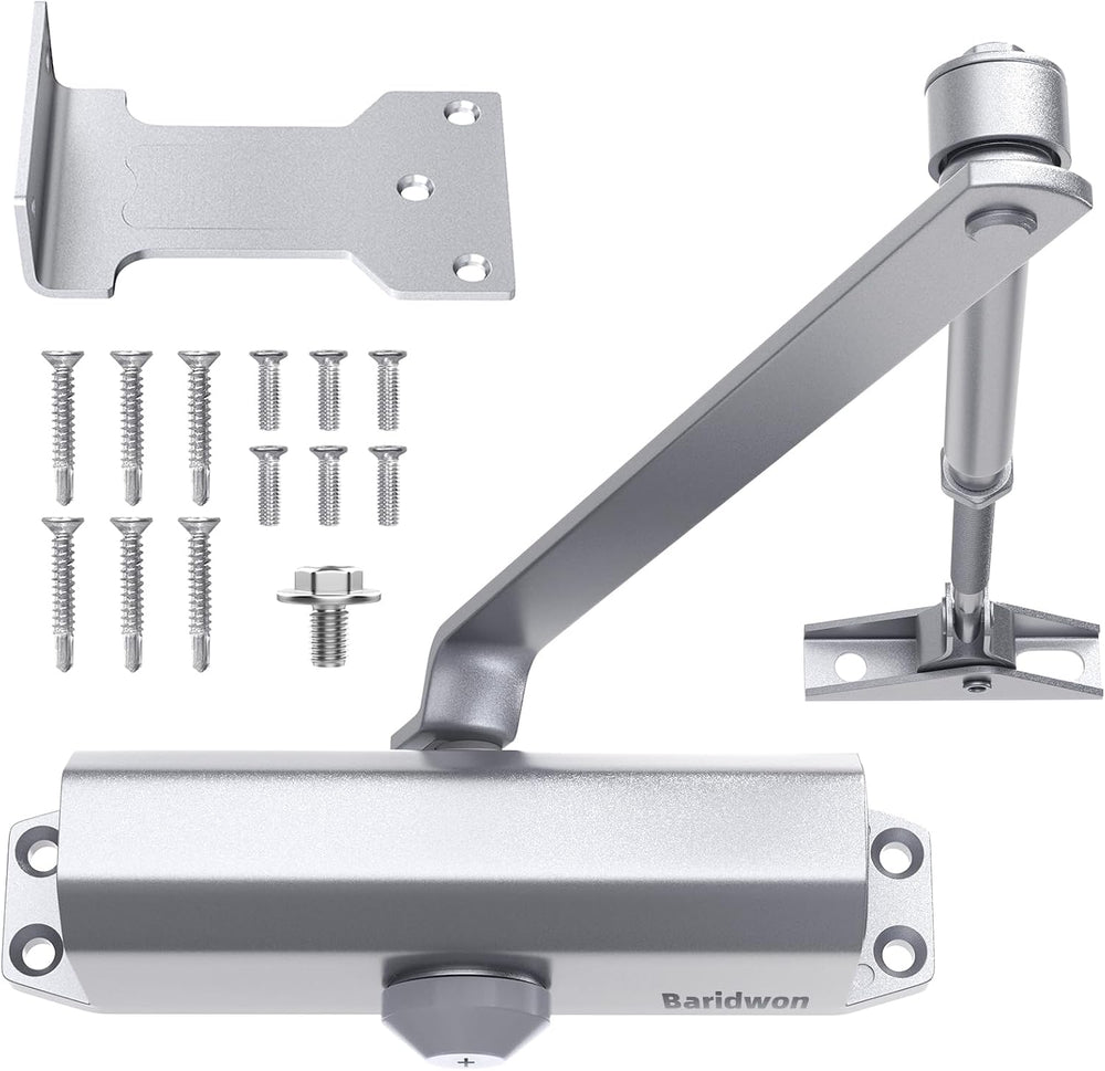 Commercial Grade Hydraulic Door Closer Large Size, Heavy Duty No Slam with Ho...