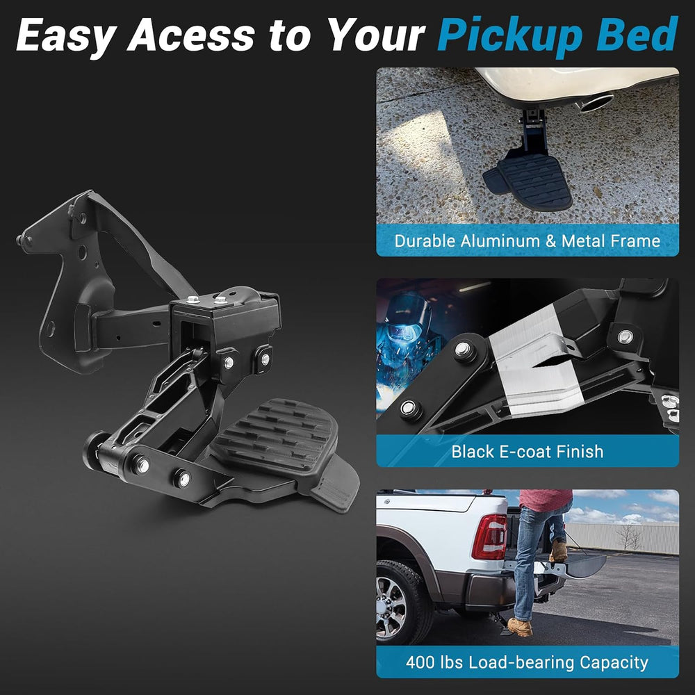 Rear Bed Step,Retractable Bed Step Bumper Step for Dodge Ram 1500 DT New Body...