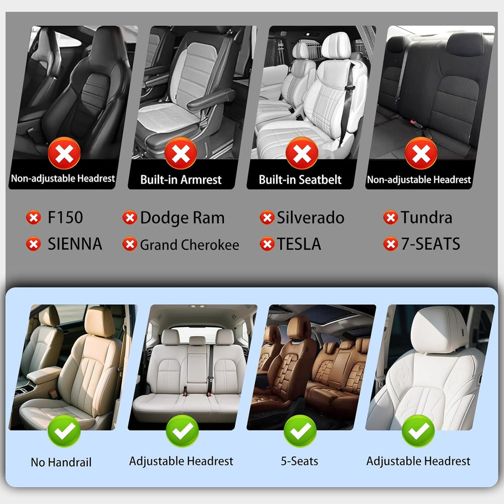 NS YOLO Universal Fit Premium Pink Leather 5-Seats Car Seat Covers