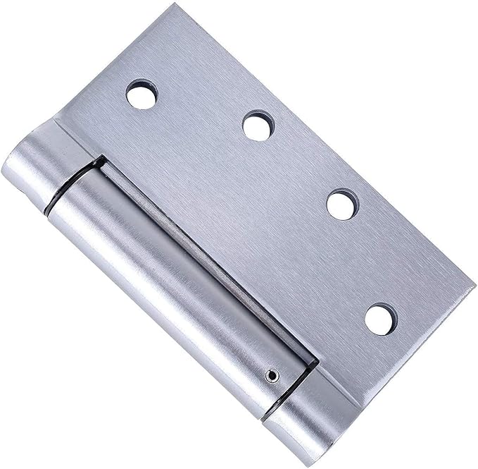 2 Pack - 4.5"x4" Brushed Satin Chrome Finish Self Closing Reversibl...