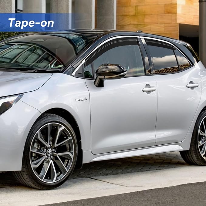 Window Visors Rain Guards for 2019-2025 Toyota Corolla Hatchback, Out-Channel