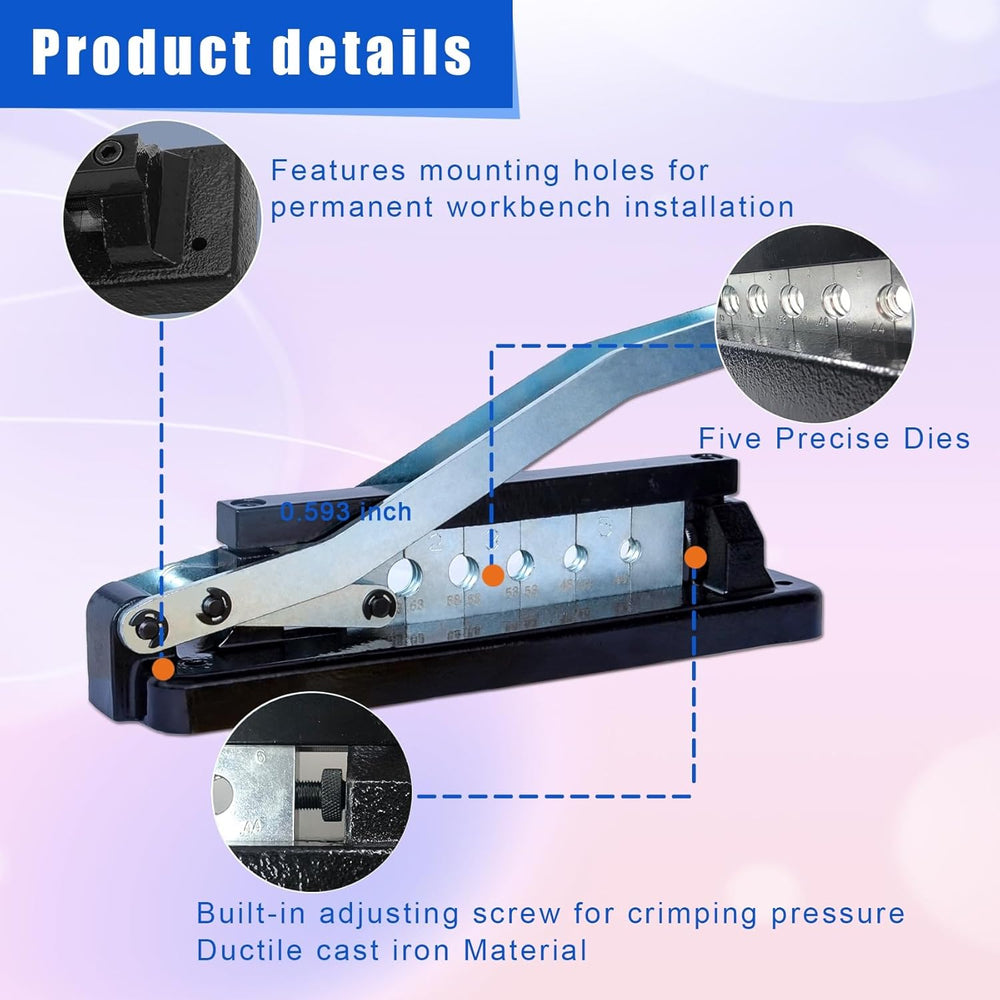 Heavy Duty Standard Air Hose Repair Kit, 3/8 Air Hose Crimping Tool