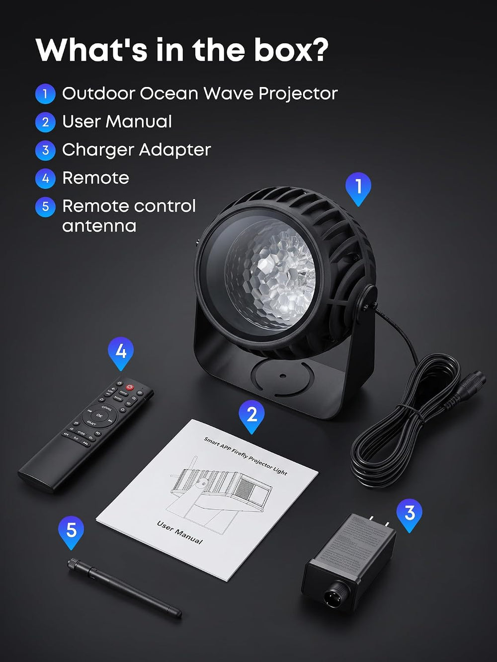 PIKOY Halloween Projector Outdoor with App, Halloween Decorations Outdoor