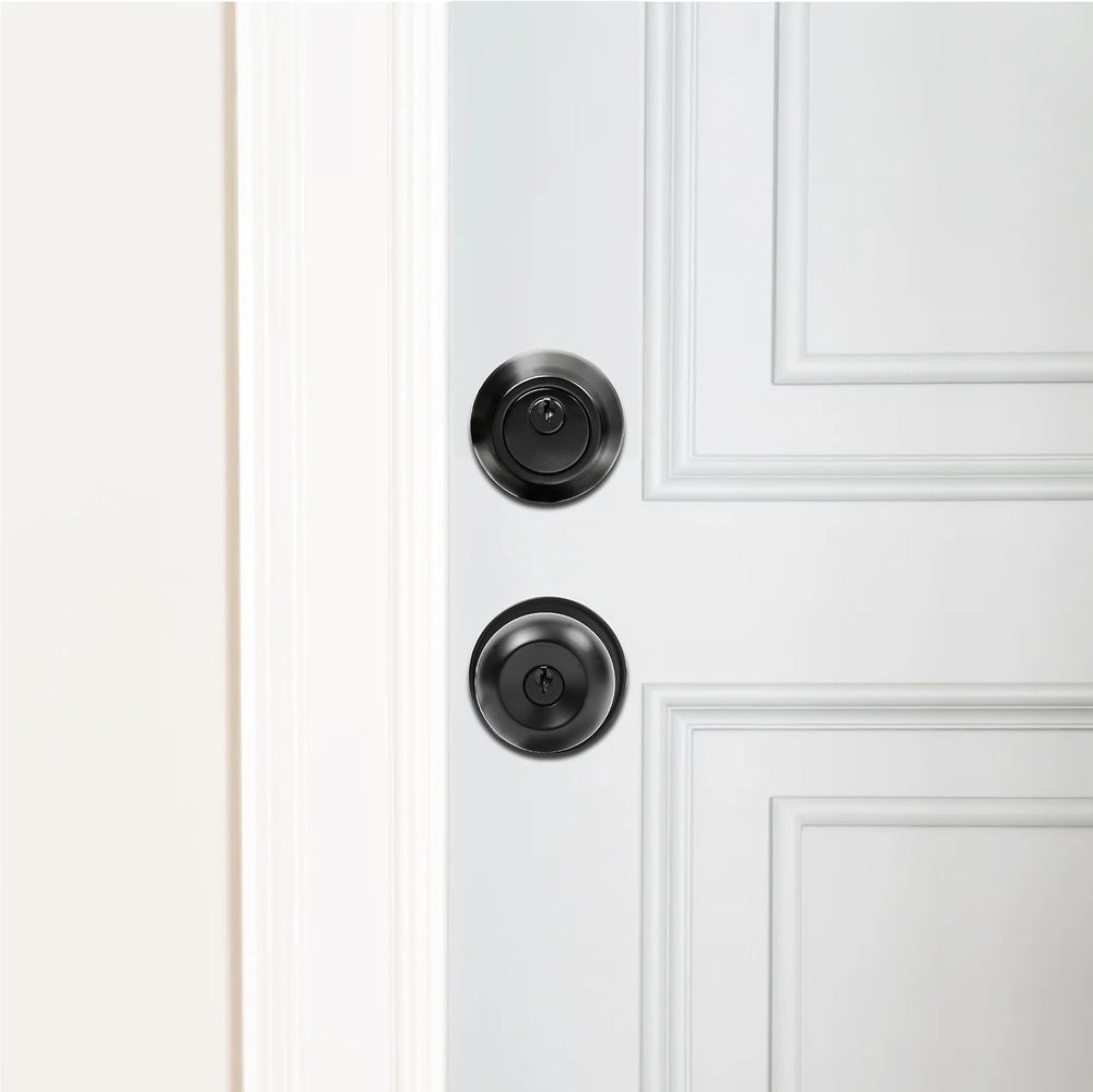 Exterior Door Lock Set with Deadbolt, Keyed Alike Door Lock with Key for Fron...