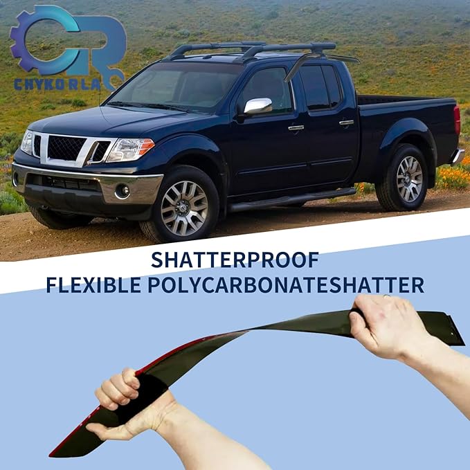 Window Visor Rain Guards Fit for Nissan Frontier Crew Cab 2005-2021 Trucks