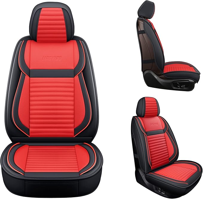 LINGVIDO Car Seat Covers, Breathable and Waterproof Faux Leather Automotive
