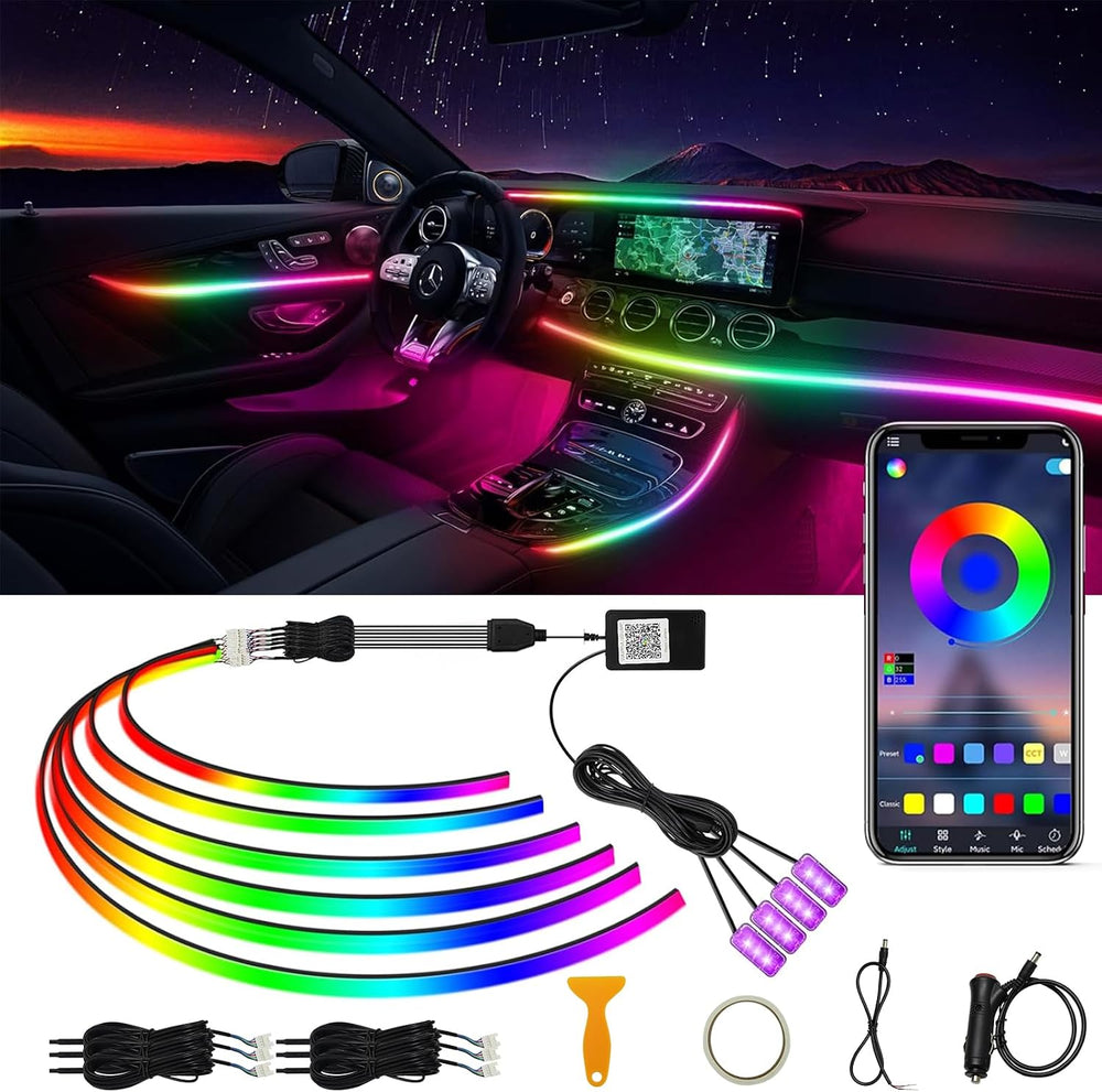 Acrylic Interior Car LED Strip Light RGB Dreamcolor 10 in1