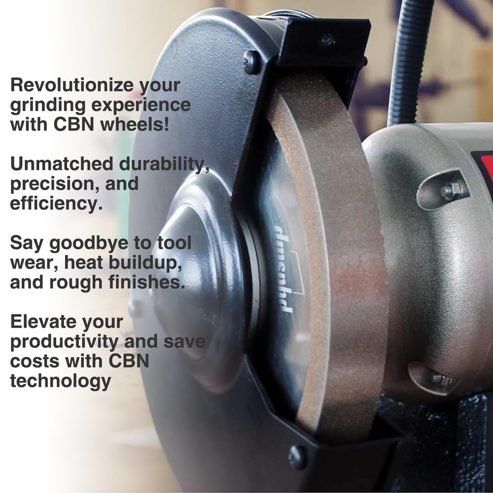 CBN Grinding Wheel for Sharpening, 10 Inches Diameter, 12mm Arbor Fitment, To...