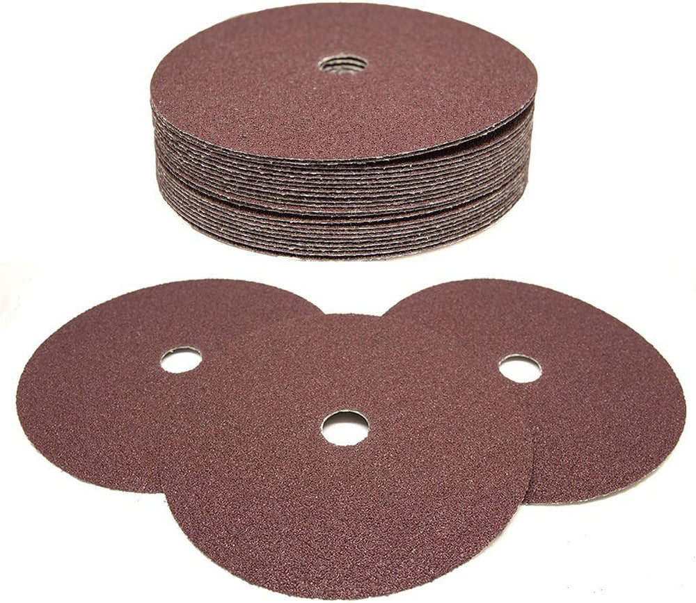 Benchmark Abrasives 7" Resin Fiber Sanding Discs, 50 Grit, 25-Count