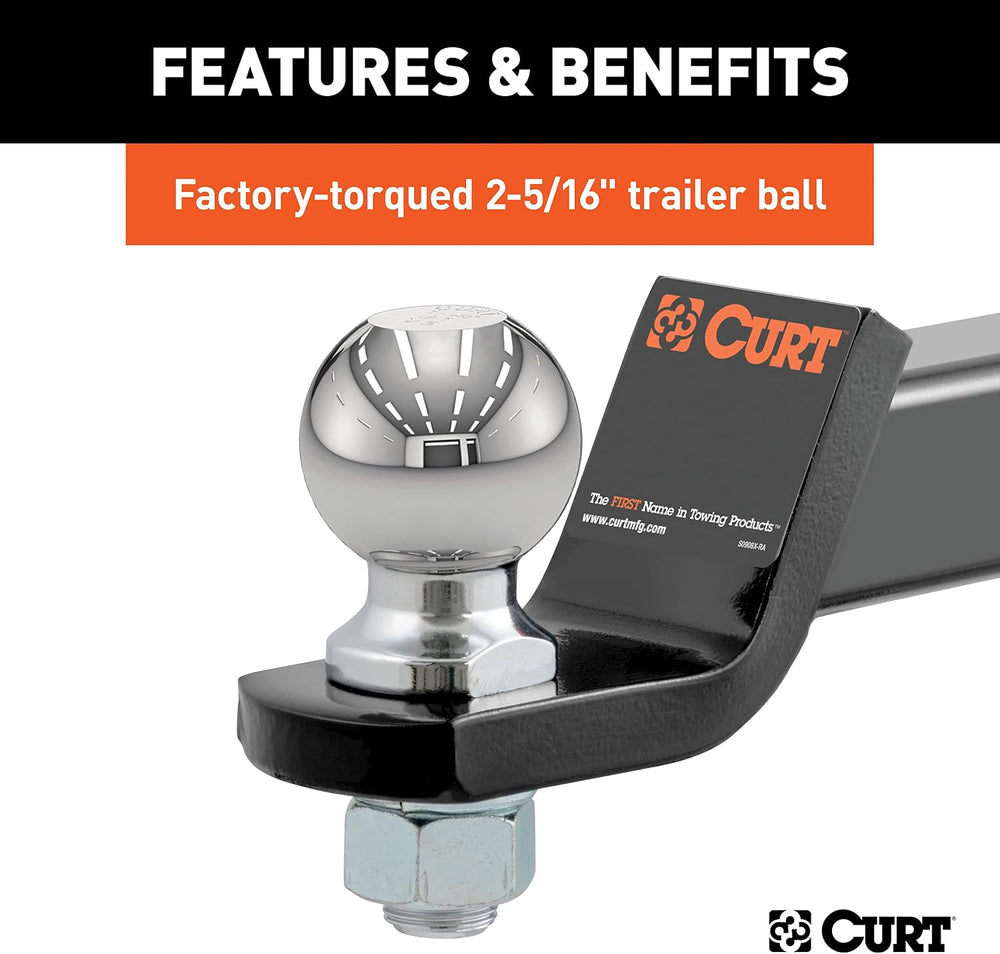 CURT Manufacturing 45041 Class III 2" Loaded Ball Mount with 2-5/16&quot...