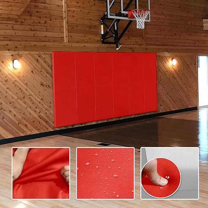 PROGOAL 2"/4" Thick Foam Protection Wall Pad，Gym Basketball-Court