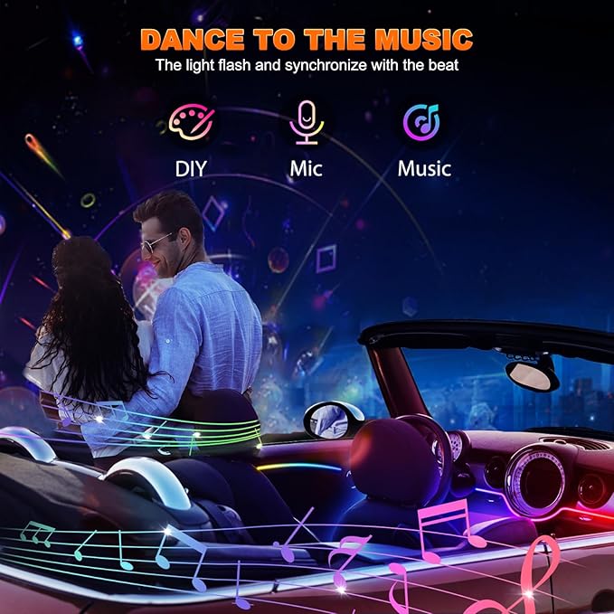 Interior Car LED Strip Lights, Acrylic LED Lights