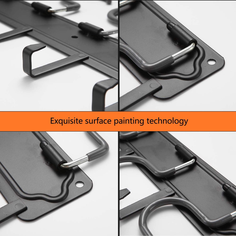 YueTong Garden Tool Organizer Wall Mount, 4 Pack 17-Inch All-Metal Garage Too...