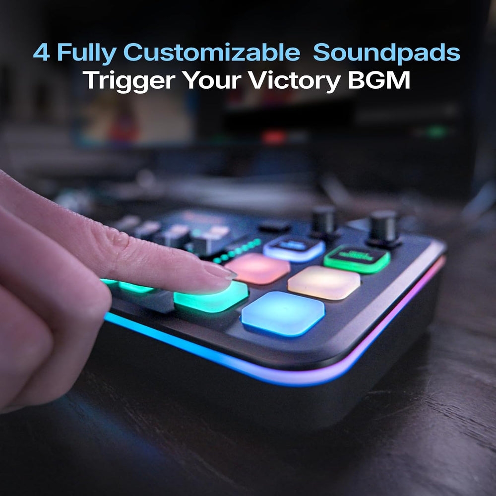 MAONO G3 Gaming Audio Mixer with Map Any Audio Sources for PC Streaming