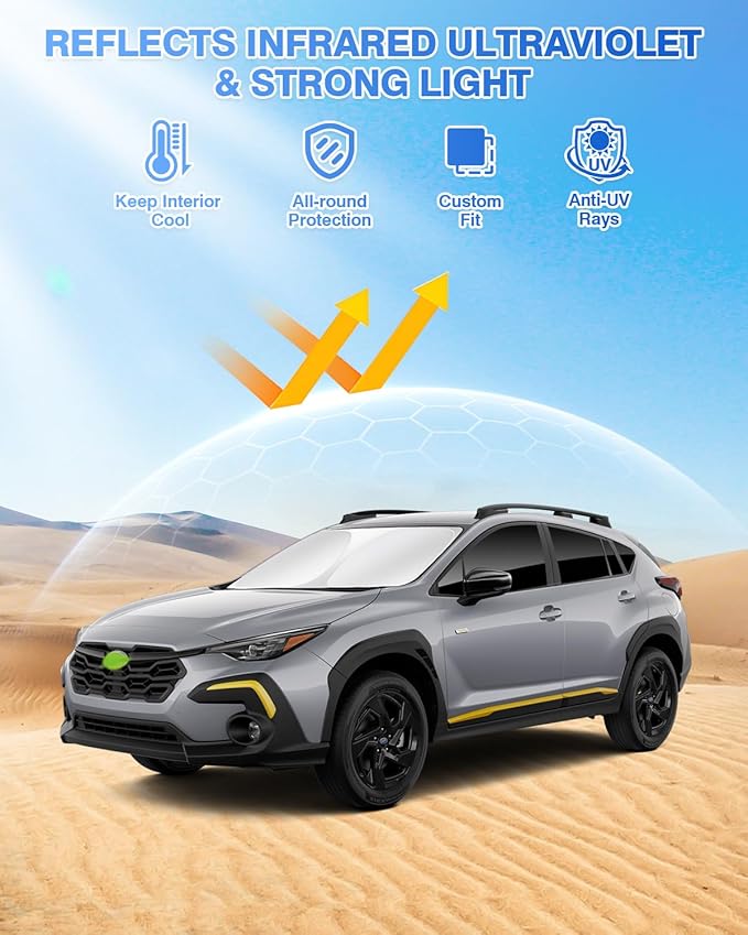Sunshades for Subaru Crosstrek 2024 2025 2026 Accessories Windshield Sun Shad...