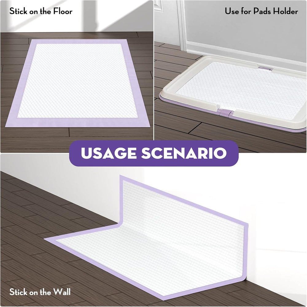 CROCI Puppy Pads with Adhesive Tabs Leak Proof Lavender Scent 36x36in 100Ct