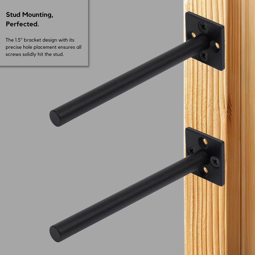 Rose's Rustics Heavy Duty Floating Shelf Bracket 6 Inch Rod (6 Pcs) Solid...