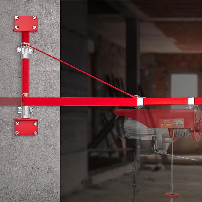 VEVOR Wall Mount Jib Crane, 660 lbs Max Load Capacity Electric Scaffolding Lift