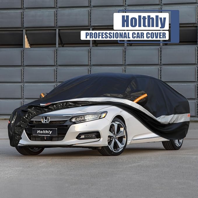 10 Layers Car Cover Custom Fit for Honda Accord, Waterproof All Weather for
