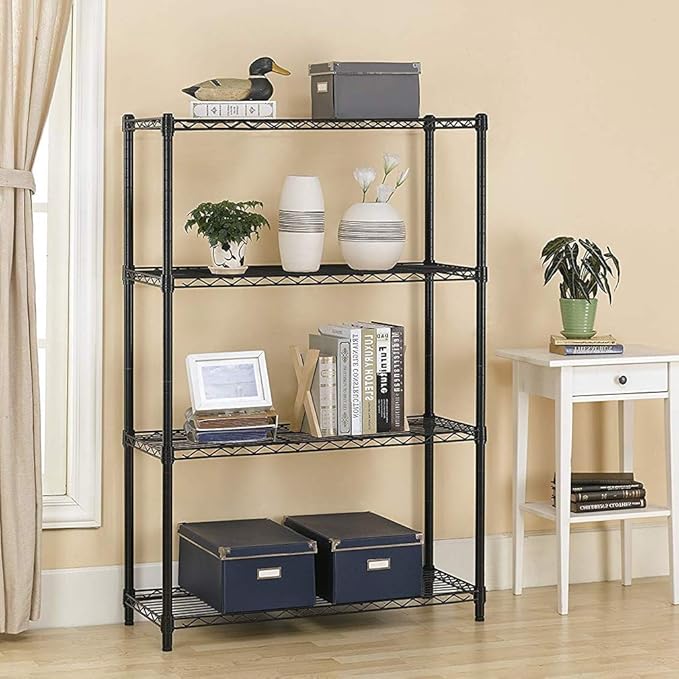 4 Tier Shelving Unit NSF Wire Shelf Metal Large Storage Shelves Heavy Duty