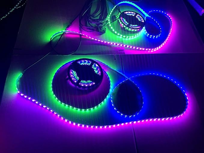 Black Out Full Tinted Smoked LEDs x4PCS 4FT 48" 1.2Meters RGB Dream Colo...