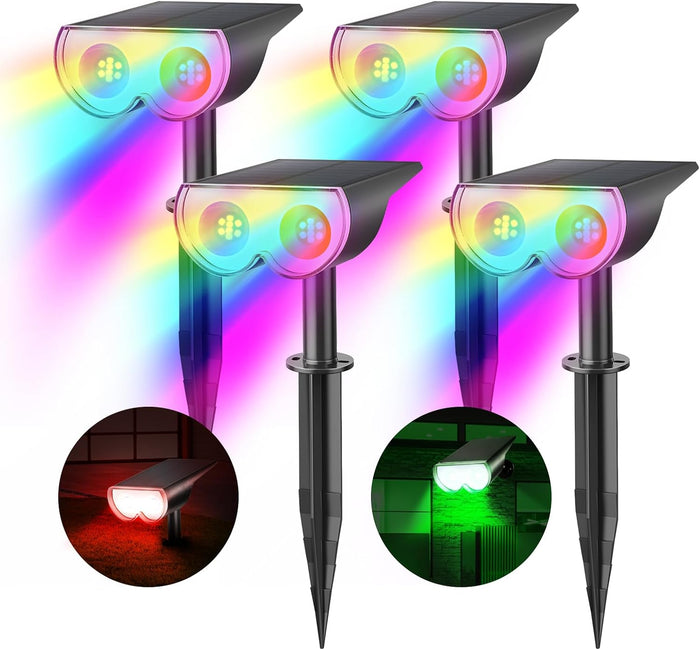 Consciot Solar Spot Lights Outdoor, Halloween Decorations, Color Changing