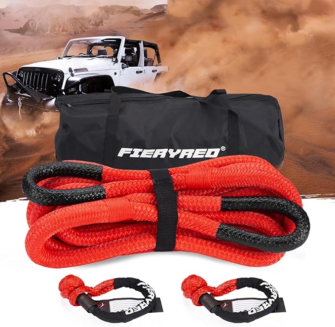 FieryRed 3/4” x 20FT Kinetic Recovery Rope Kit