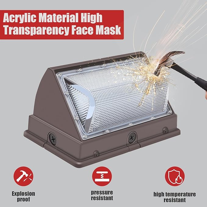 120W LED Wall Pack Lights, Extremely Bright Commercial Outdoor Wallpack