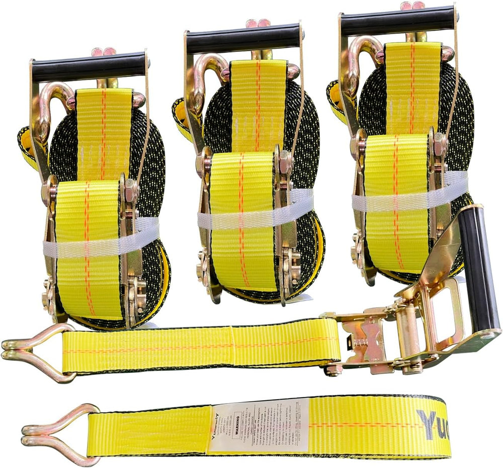 Ratchet Straps Heavy Duty 2" x 30' x 10000 lbs J Hook Tie Down Strap...