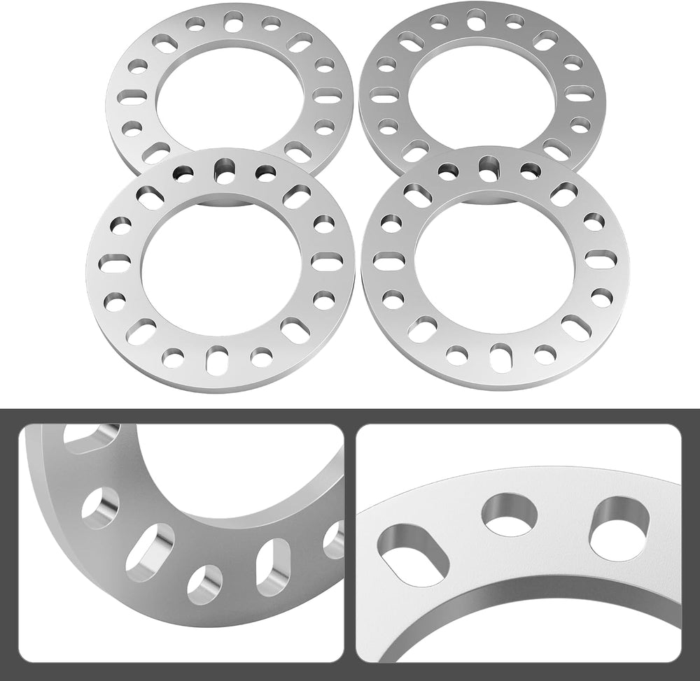 4PCS 8 Lug Wheel Spacers 1/2 Inch (12mm) Thick, 8x6.5 8x165.1 8x170 8x180 Die...