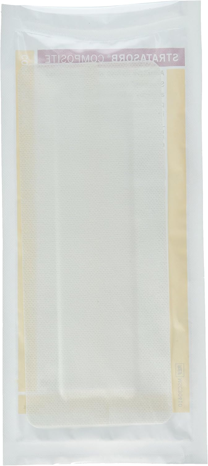 Medline Stratasorb Waterproof Adhesive Island Wound Dressings, 4 x 10 Inches,...