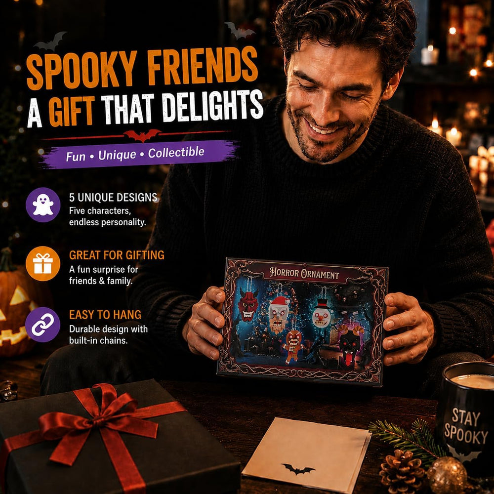 Halloween Horror Building Set, 5 Creepy Character Ornaments, 433 Pieces