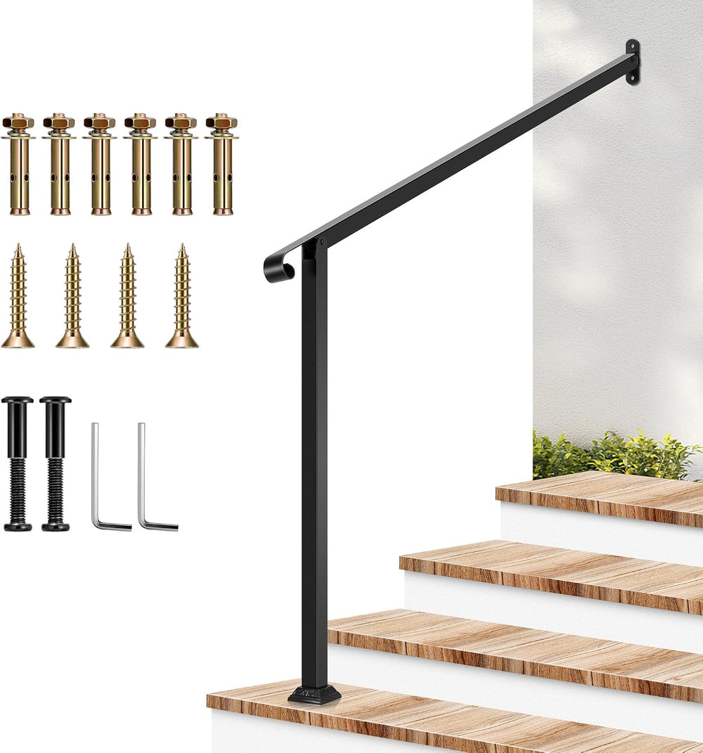 VIVOSUN Outdoor Handrail, 4 Step Stair Handrail, 47.5" x 39" Fits 1...