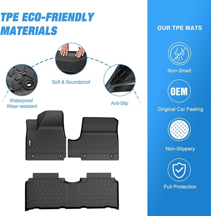 Nilight TPE Floor Mats for Hyundai IONIQ 5 SE Standard Range SE SEL 2022 2023