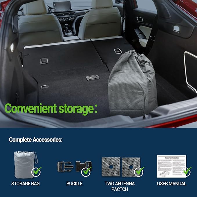All Weather Waterproof Truck Car Cover, 7-Layer Non-Woven Cotton Car Covers
