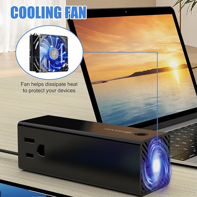 HITRENDS 300W Car Power Inverter, DC 12V to AC 110V