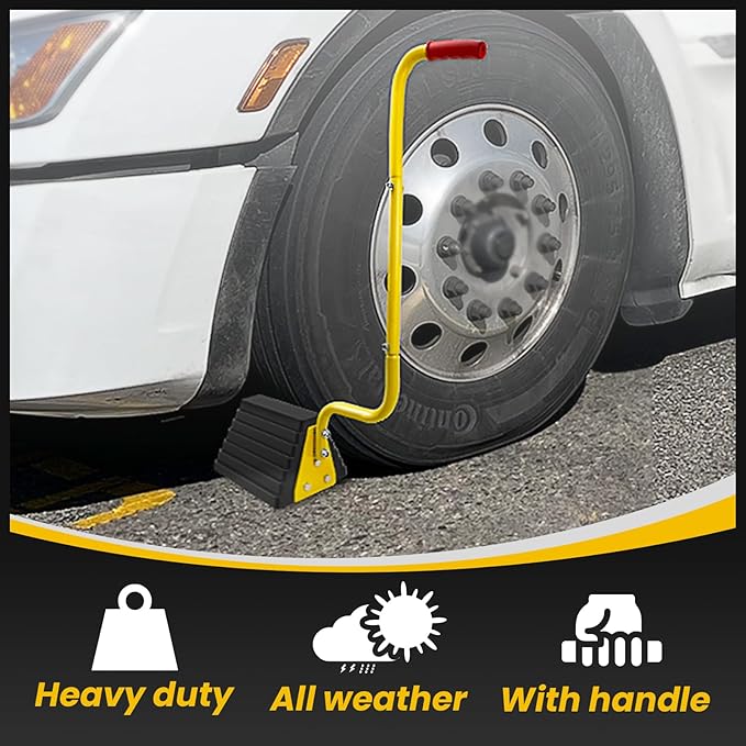 2 Pack Heavy Duty Rubber Wheel Chock