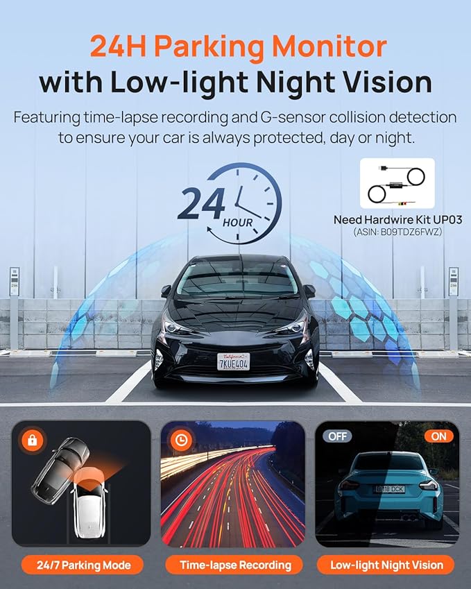 70mai Dash Cam Front and Rear