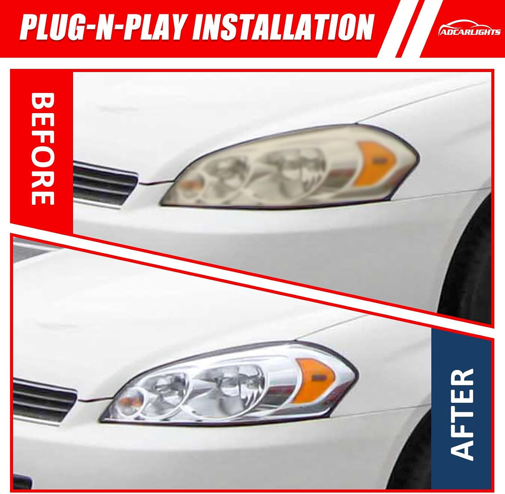 for 2006-2013 Chevy Impala 2006-2007 Chevy Monte Carlo Headlight Assembly Com...